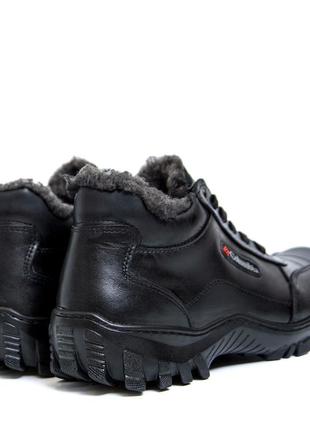 Чоловічі зимові шкіряні черевики columbia zk antishok winter shoe6 фото