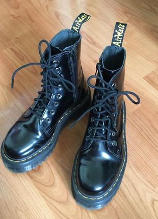 Dr. martens canvas black polished smooth | eur 37 | (оригінал)
