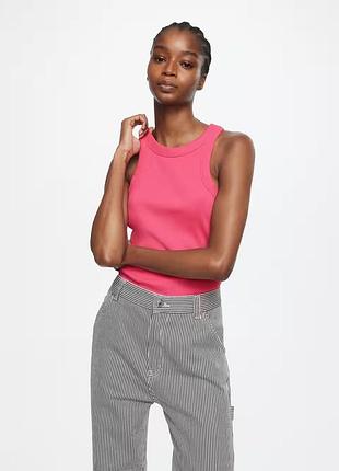 Майка в рубчик mango