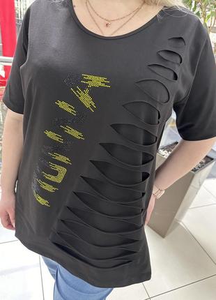 Женская футболка турция munna батал большие размеры2 фото