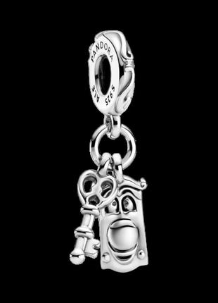 Срібний шарм для браслетів пандора "аліса в країні чудес. дверна ручка" 799344c001 фото