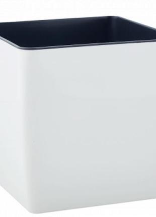 Вазон "квадро" низький 22*22*21 см. (білий) *8