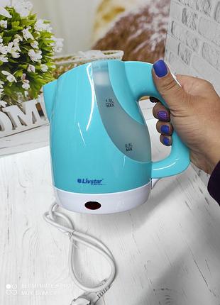 Електрочайник livstar lsu-1140 пластиковий 1 л блакитний 1300вт
