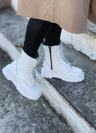 Ботинки dr martens jadon white ( термо - без хутра ) черевики