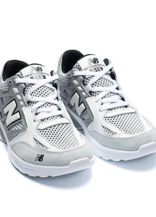 Мужские летние кроссовки сетка new balance, мужские кеды текстильные белые. мужская обувь2 фото