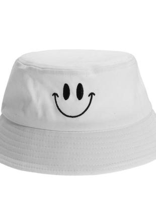 Панама смайл, унисекс белый