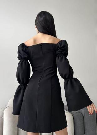 Фантастическое платье с драпировкой с интересными рукавами6 фото