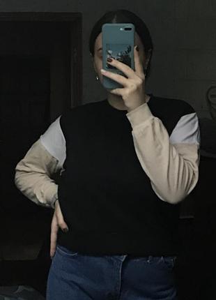 Трёхцветная кофточка на весну}