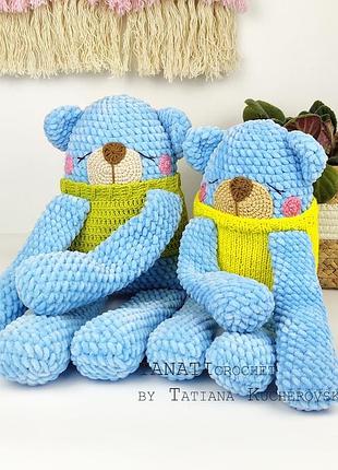 Мягкая игрушка мишка крючком. ручная работа.