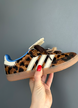 Кросівки adidas samba leopard wales bonner samba леопардові кеди в наявності5 фото