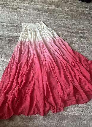 Юбка длинная вискоза омбре