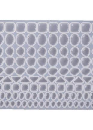 Форма молд для создания мозайки декоративных камешков для литья эпоксидной смолой