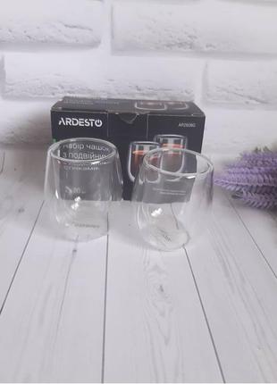 Склянки з подвійним дном ardesto 2608g 80ml/2шт2 фото