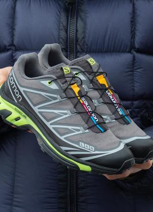 Чоловічі кросівки salomon xt-6 grey green 40-41-42-43-44-45