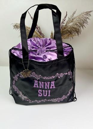 Сумка-тоут anna sui на завязках с впечатляющей милой и элегантной вышивкой1 фото