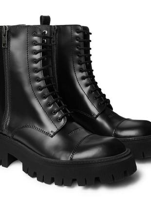 Ботинки женские tractor boots черные (трактор бутс, черевики)2 фото