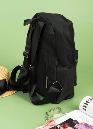Женский черный рюкзак с принтом.3 фото