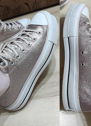 Трендовые кеды на высокой подошве, кроссовки converse на стопу 25,5-25,8 см3 фото