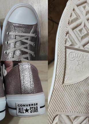 Трендовые кеды на высокой подошве, кроссовки converse на стопу 25,5-25,8 см5 фото
