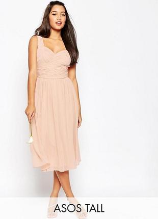 Женственное платье в сборки