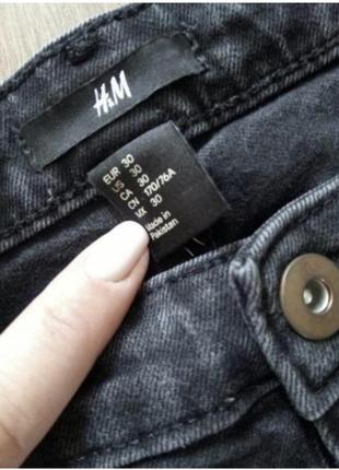 Стильные черные джинсы размер м, h&m