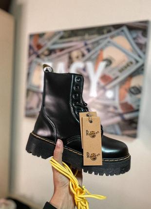 Черевики dr. martens jadon black fur червики хутро
