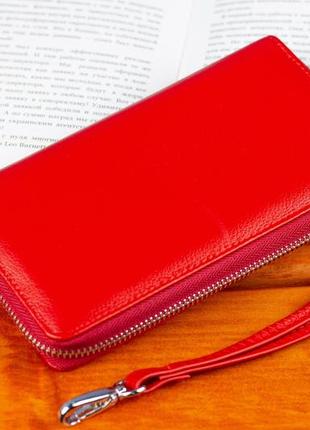 Червоний жіночий гаманець на блискавці з натуральної шкіри boston b27210 фото