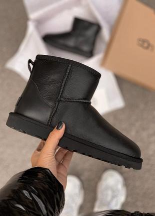 Ботинки угги ugg mini leather уги4 фото