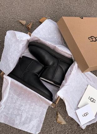 Ботинки угги ugg mini leather уги5 фото