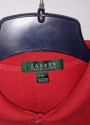 Lauren ralph lauren красная поло футболка8 фото