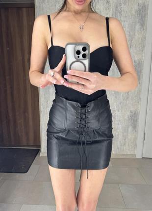 Юбка кож зам