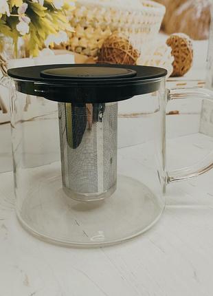 Заварник скляний,1500 мл аплюс 1049