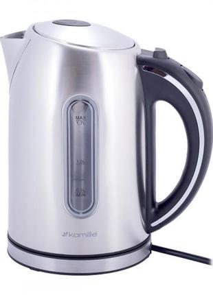 Чайник електричний kamille 1,7 л. з нержавіючої сталі