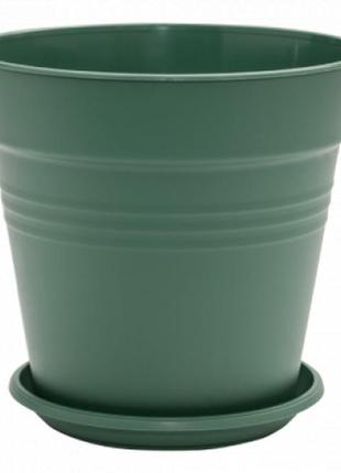 Вазон з підставкою "глорія" 23,1*22,1 см. (зелений) *30