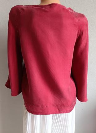 Блуза кольору марсала (60% cupro)3 фото