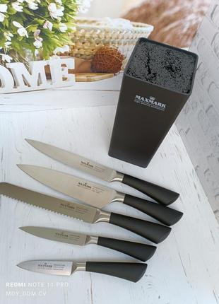 Набір ножів maxmark 6 предметів в колодi