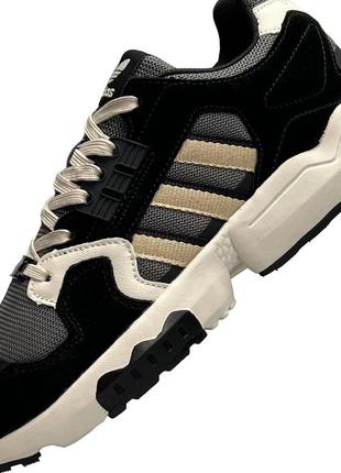 Мужские замшевые кроссовки adidas originals zx torsion black sand, кеды адидас замша / сетка. мужская обувь9 фото