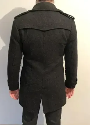 Мужское шерстяное пальто/мужское пальто/демисезонное пальто/черное мужское пальто7 фото