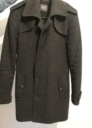 Чоловіче вовняне пальто /мужское пальто /демисезонное пальто /чорне чоловіче пальто5 фото