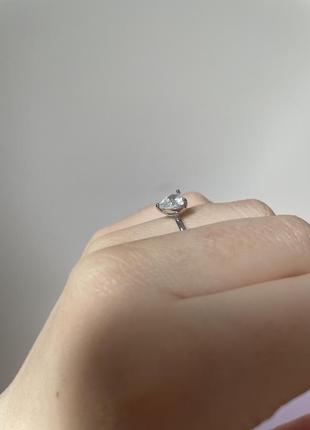 Кольцо кольцо кольцо колечко в стиле пандора с белым сердцем сердечком3 фото