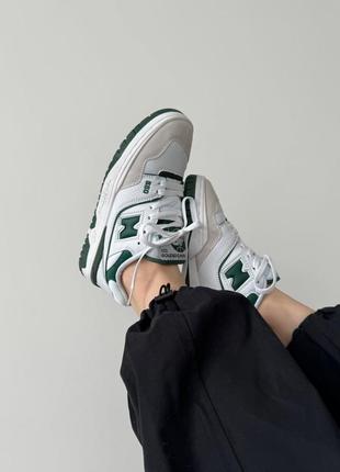 Нью беленс кросівки new balance 550 white green6 фото