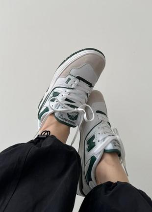 Нью беленс кросівки new balance 550 white green9 фото