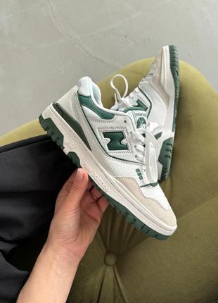 Нью беленс кроссовки new balance 550 white green