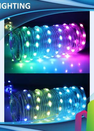 My lighting умные гирлянды fairy 10m, 100 светодиодов rgb  музыка синхронизация изменение цвета, usb-пита3 фото