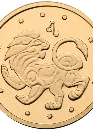 Лев монета номіналом 2 гривні золото2 фото