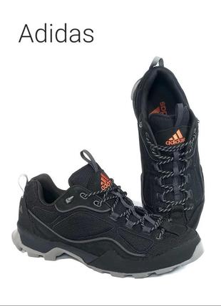 Кожаные трекинговые кроссовки adidas sahale x black оригинал4 фото