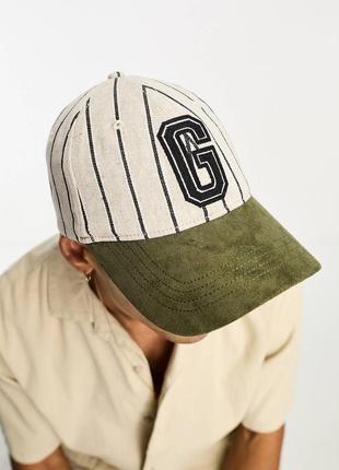 Gant lino retro striped cap оригінал нова чоловіча кепка бейсболка лляна2 фото