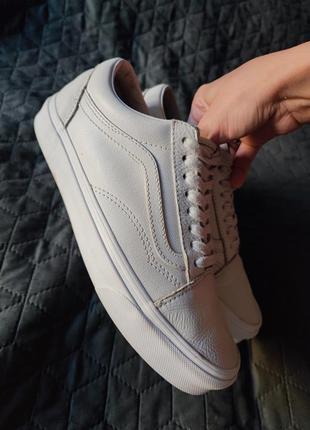 Кросівки кеди білі vans оригінал шкіряні кроссовки кожаные кожа nike