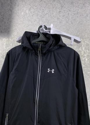 Мужская черная беговая куртка/ветровка under armour storm anchor jacket s/m3 фото