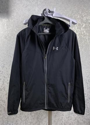 Мужская черная беговая куртка/ветровка under armour storm anchor jacket s/m1 фото